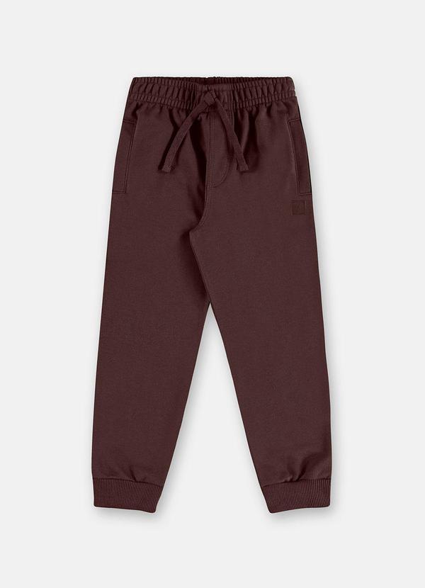 Calça Infantil em Moletom sem Felpa Marrom