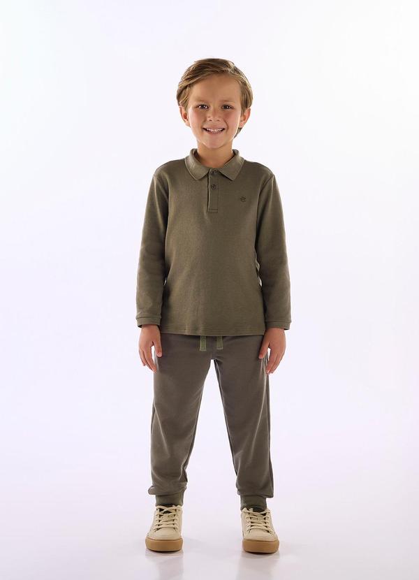 Calça Infantil em Moletom sem Felpa Verde