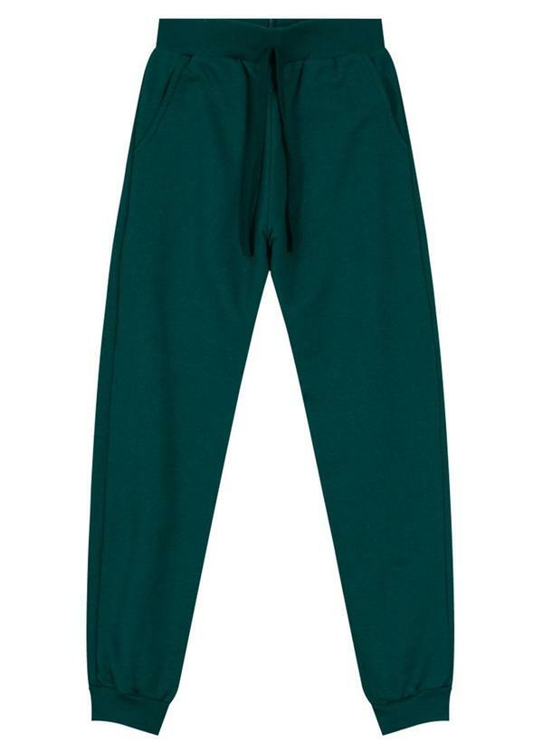 Vista 2 Calça Jogger Básica Infantil Menino Azul