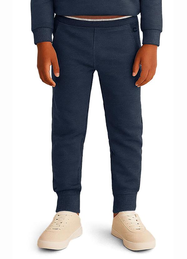 Calça Jogger em Moletom Azul Marinho