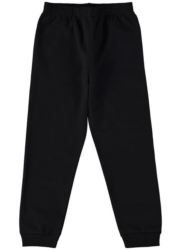 Vista 2 Calça Jogger em Moletom Unissex Preto Malwee Kids Malwee Kids