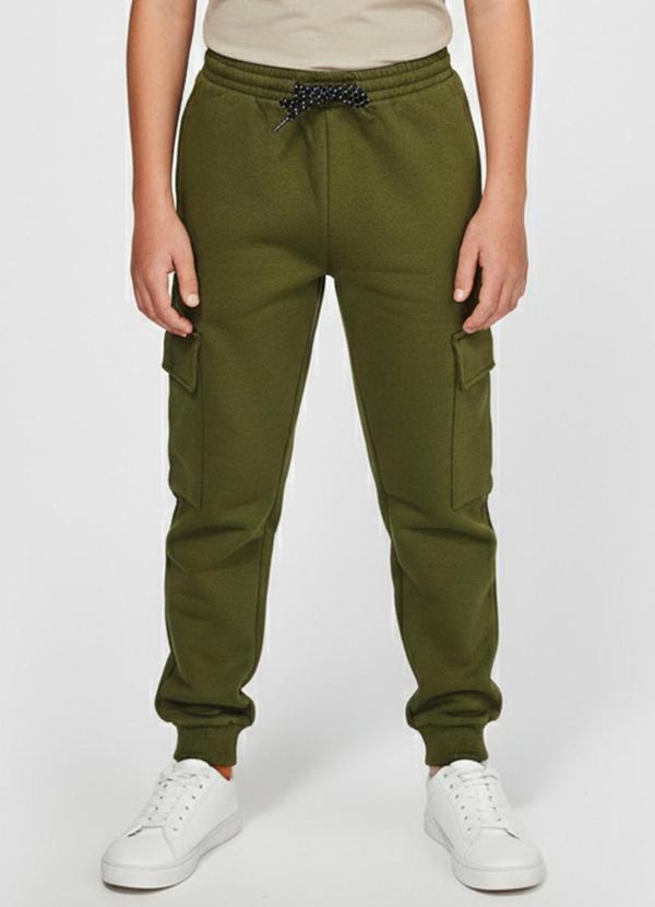 Calça Moletom Cargo Verde