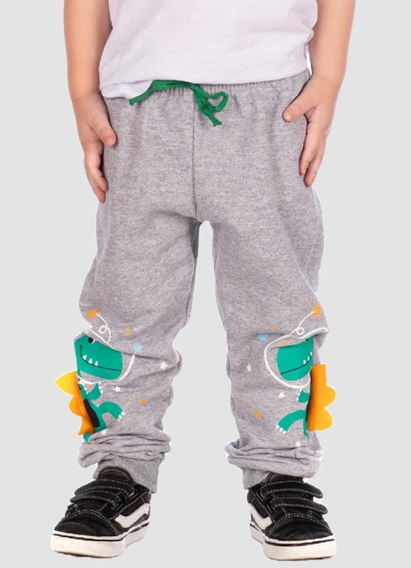 Calça Moletom Dino Cinza
