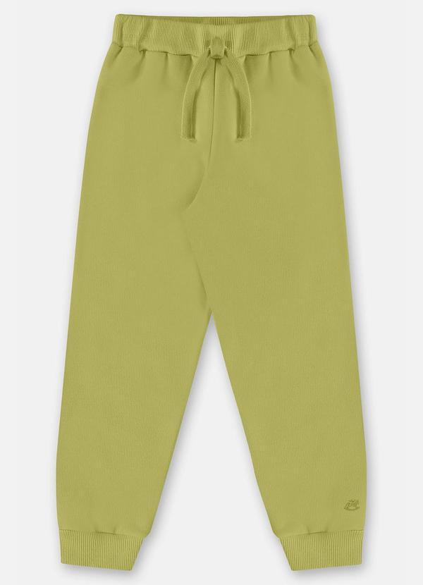 Calça Básica em Moletom Menino Verde