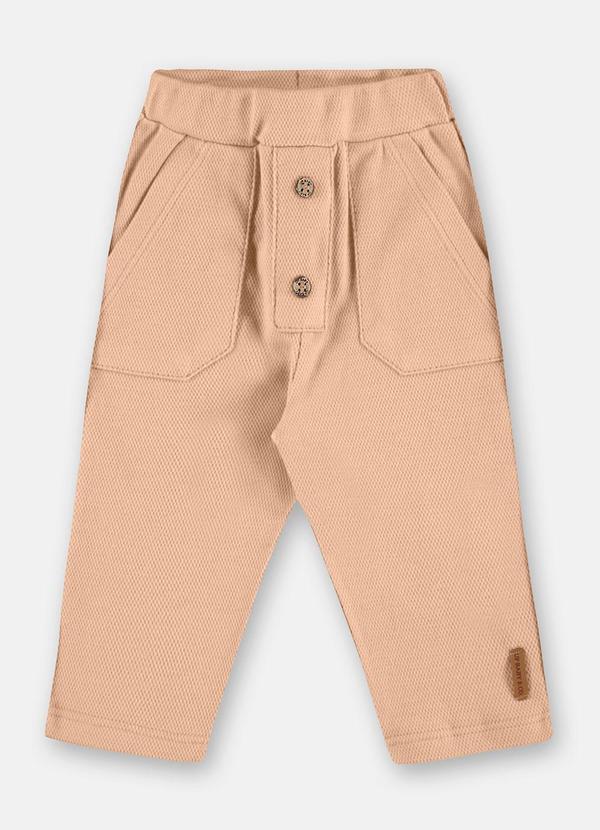 Calça Bebê Malha Alfaiataria Bege