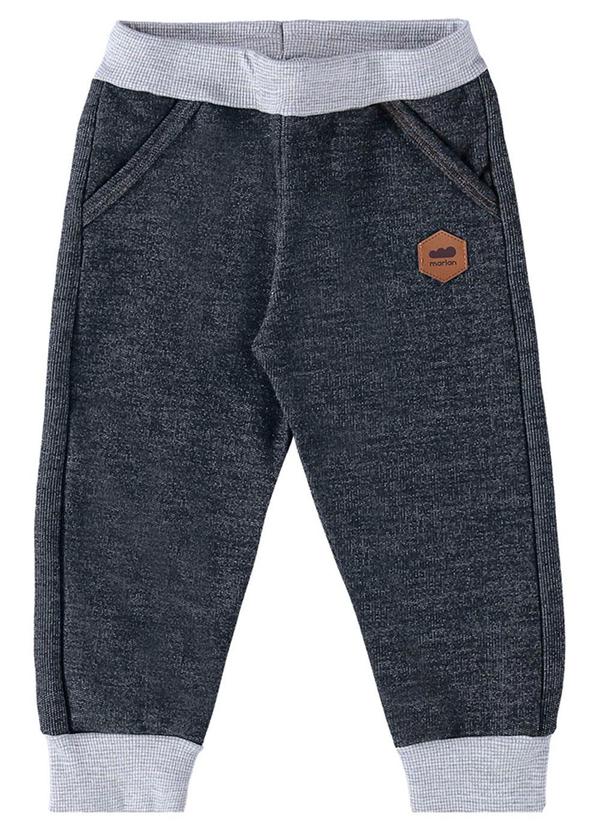 Calça Bebê Menino Moletom Jeans Baby Preto