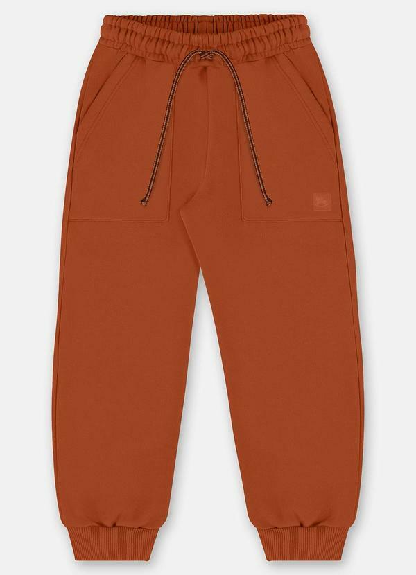Vista 2 Calça em Moletom para Menino Marrom Up Baby Up Baby