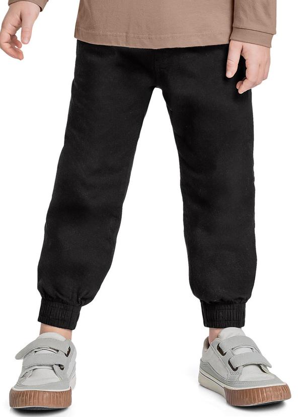 Vista 2 Calça em Sarja para Preto Quimby Quimby