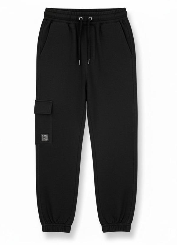 Calça Infantil com Bolso e Cordão Preto
