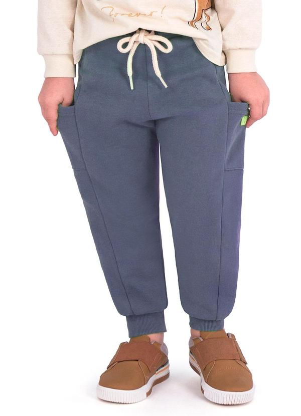 Calça Infantil com Bolsos Laterais Azul