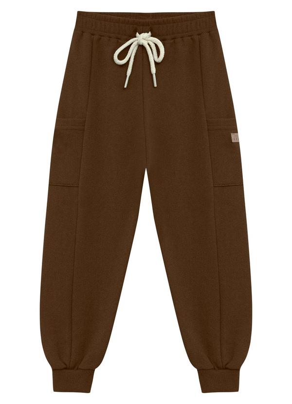 Calça Infantil com Bolsos Laterais Marrom