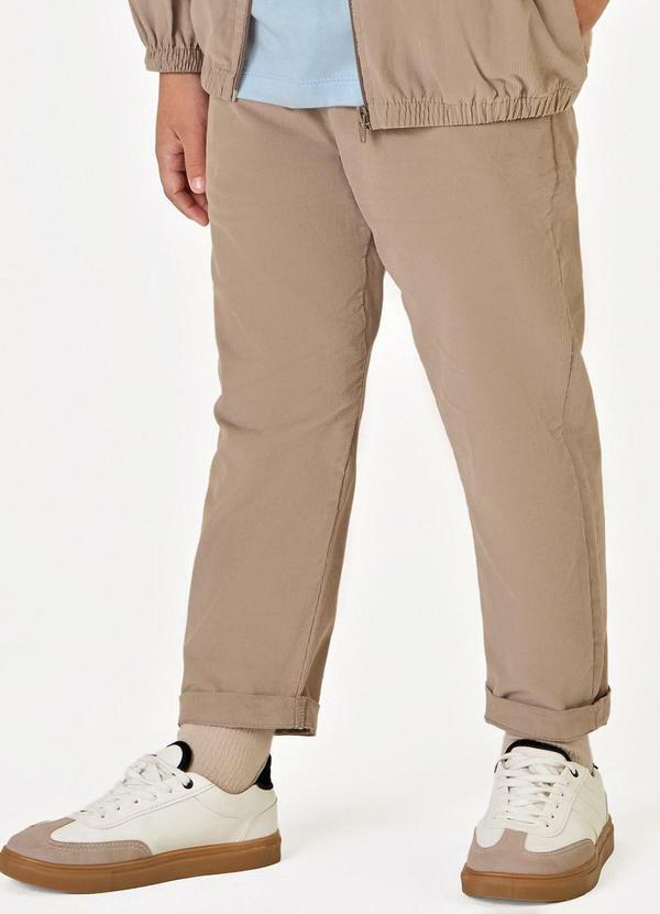Calça Infantil Masculina Cotelê Marrom