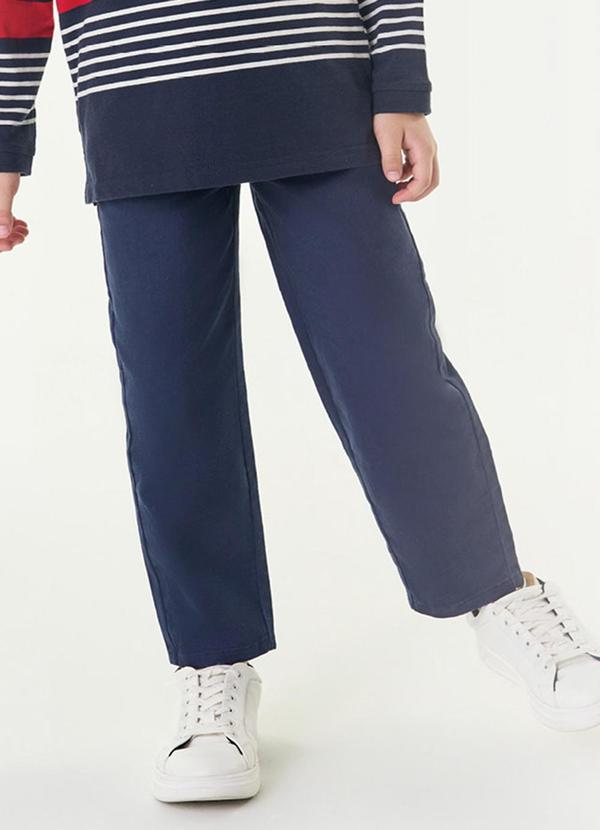 Vista 2 Calça Infantil Masculina em Sarja Azul Trick Nick Trick Nick