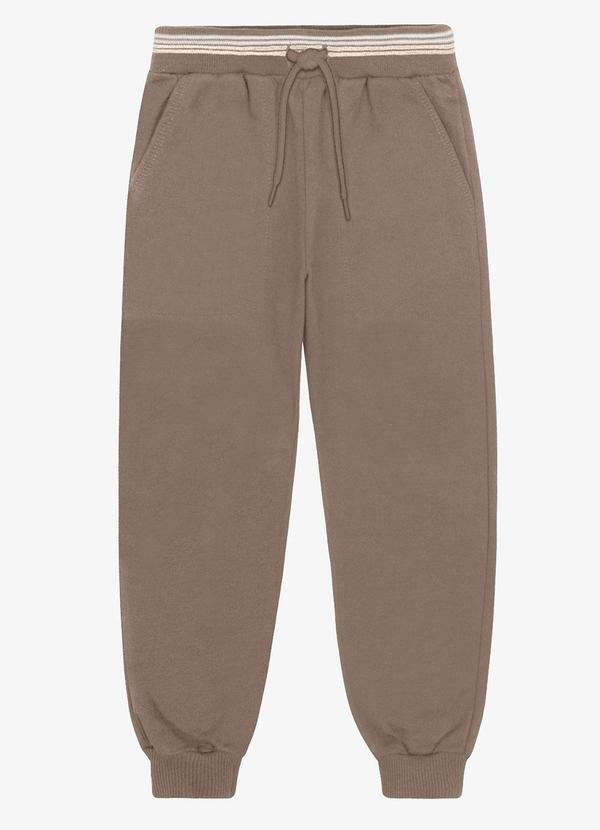 Calça Infantil Masculino Moletom Marrom