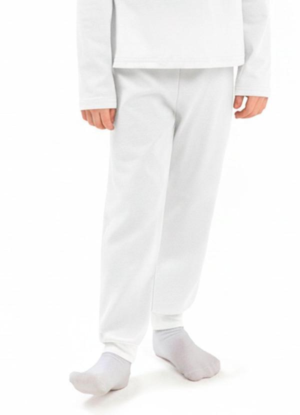 Calça Infantil Térmica com Punhos Branco
