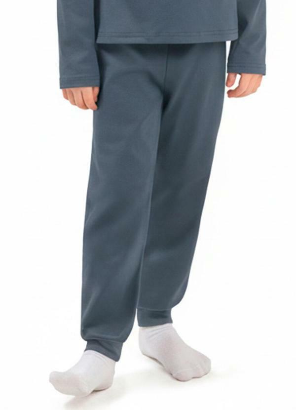 Calça Infantil Térmica com Punhos Cinza
