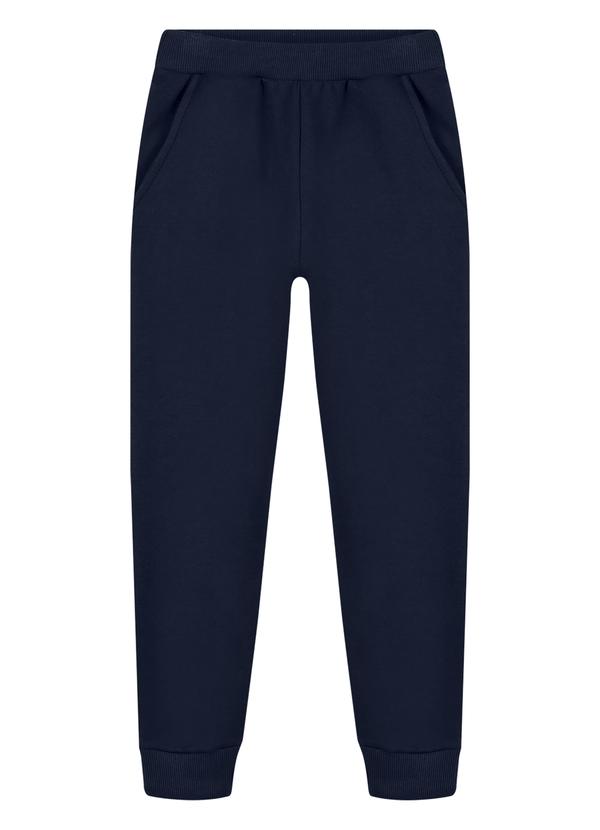 Calça Infantil Unissex em Moletom sem Felpa Azul