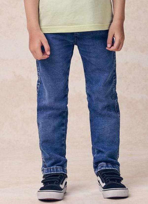 Vista 2 Calça Jeans com Cadarço Azul Youccie Youccie