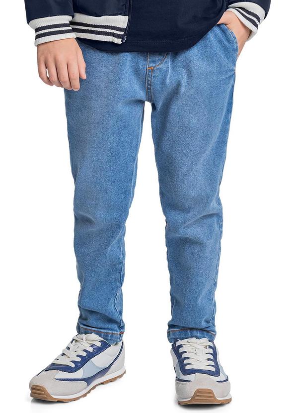 Vista 2 Calça Jeans Infantil para Menino Azul Quimby Quimby