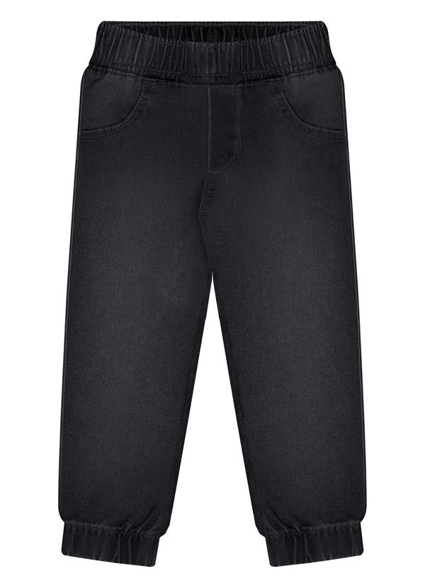 Calça Jeans Jogging Infantil com Elastano Preto