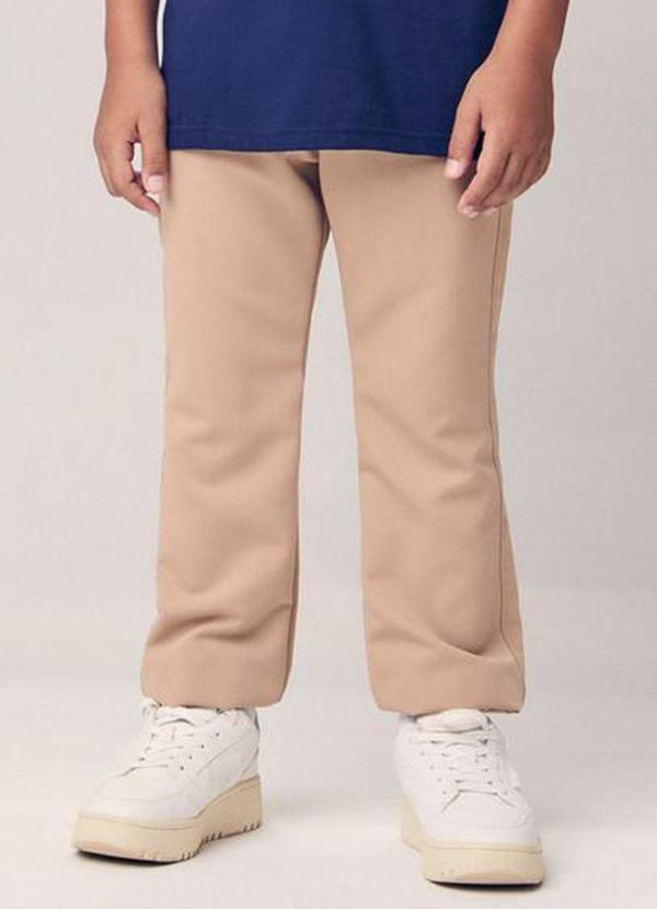 Calça Jogger com Cadarço Bege