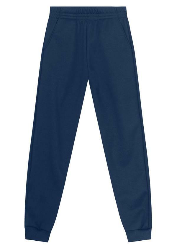 Calça Jogger Menino em Moletom Azul