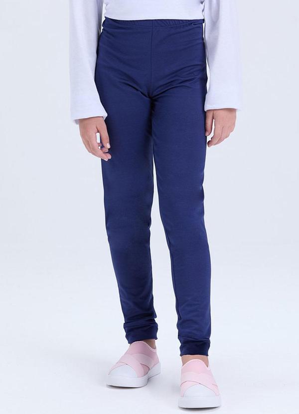 Calça Legging Infantil Térmica Avulsa Marinho