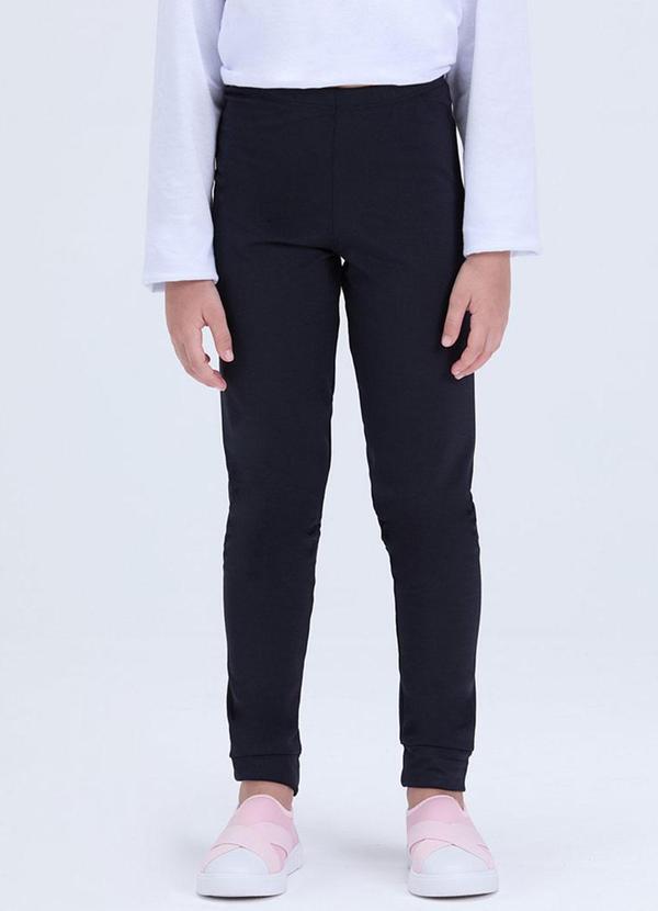 Calça Legging Infantil Térmica Avulsa Preto