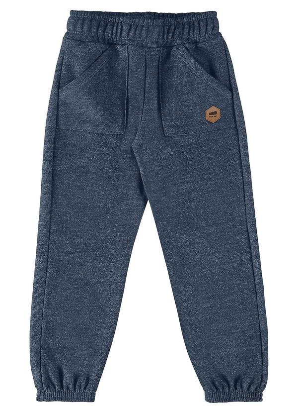 Calça Menino em Fleece Jeans Azul