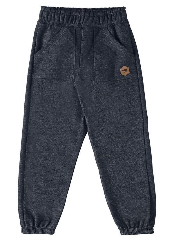 Calça Menino em Fleece Jeans Preto