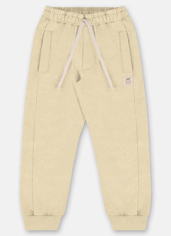 Vista 2 Calça Menino em Moletom Linho Amarelo Up Baby Up Baby