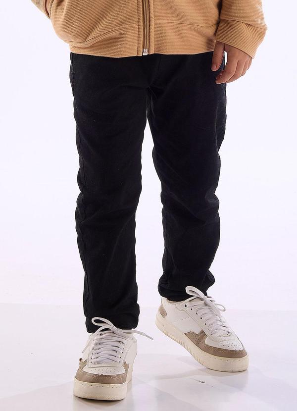 Calça Menino em Sarja com Elastano Preto