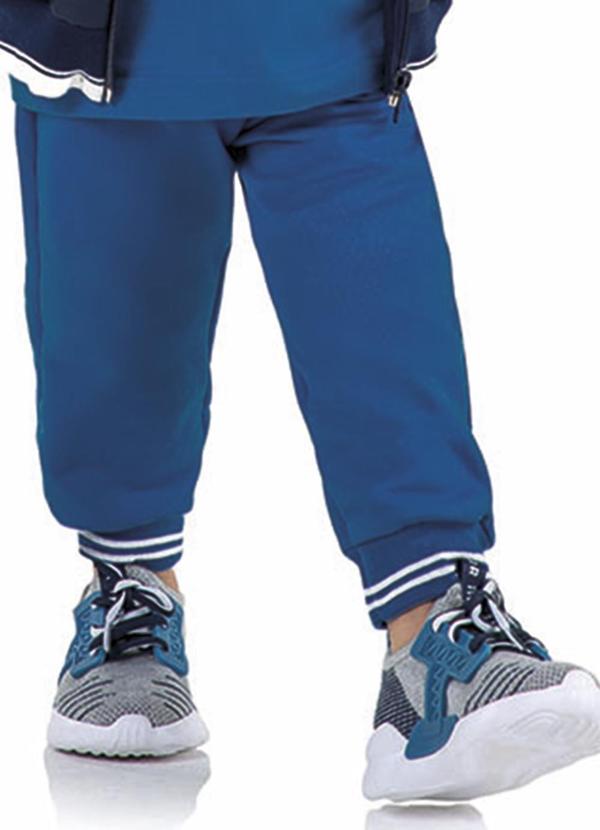 Calça Moletom Infantil Masculina Marisol Azul