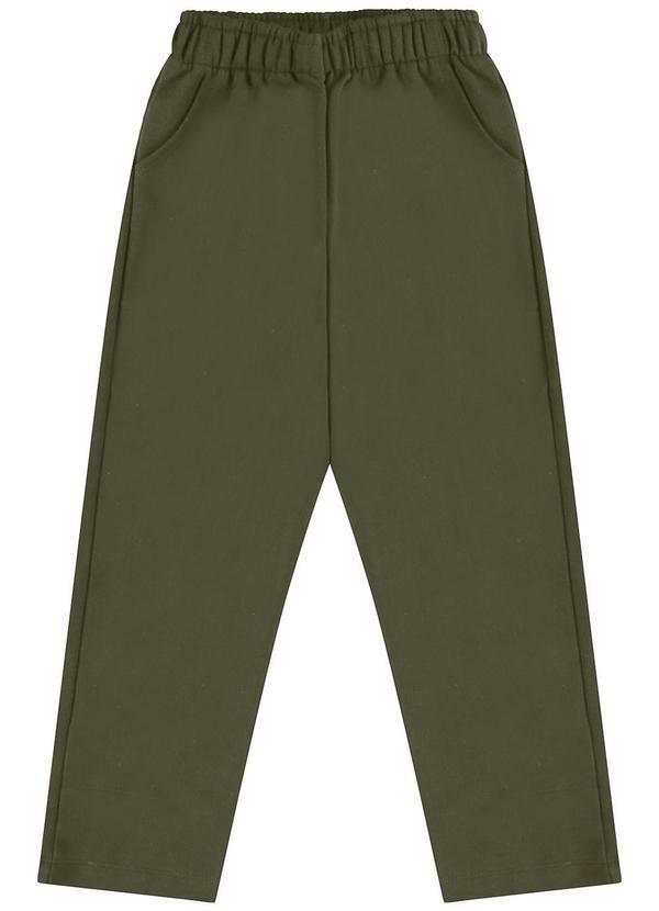 Vista 2 Calça Moletom Masculina Verde Rovi Kids Rovi Kids