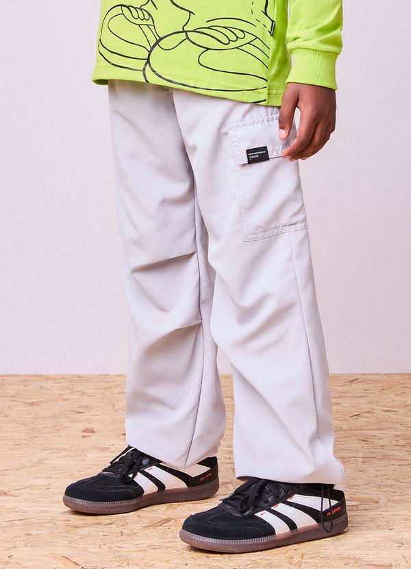 Calça Parachute em Tactel Sport Cinza Cinza