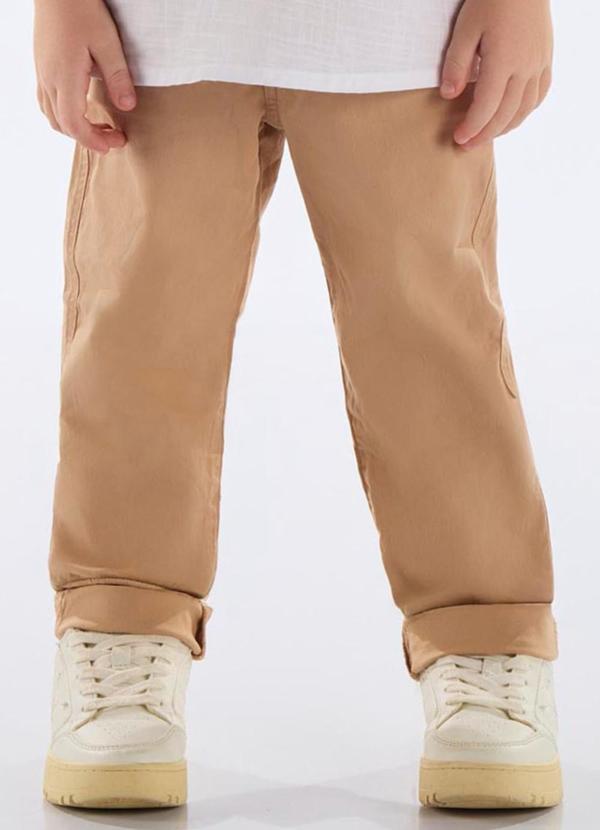 Vista 2 Calça Sarja com Elastano Infantil Bege Up Baby Up Baby