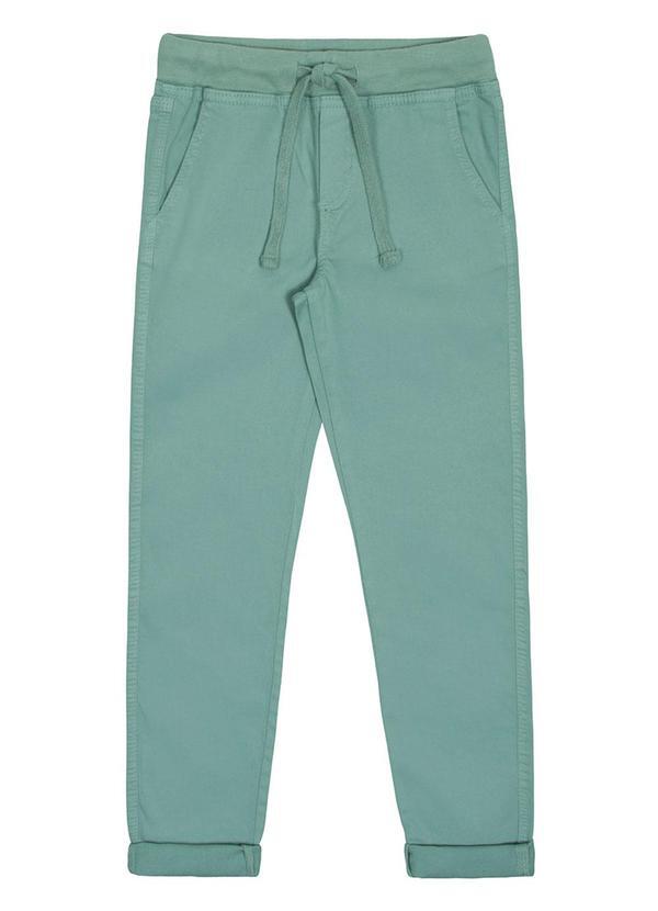 Calça Sarja Menino Jogger com Cadarço Verde