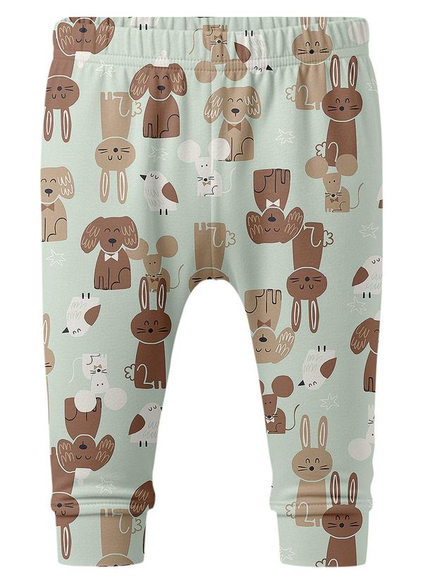 Calça Saruel Bichinhos em Cotton Verde Menta