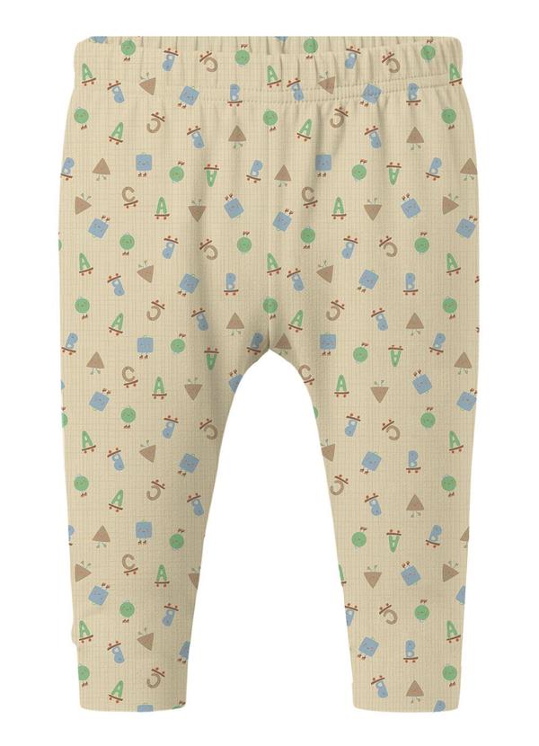 Calça Saruel Letrinhas em Cotton Off White