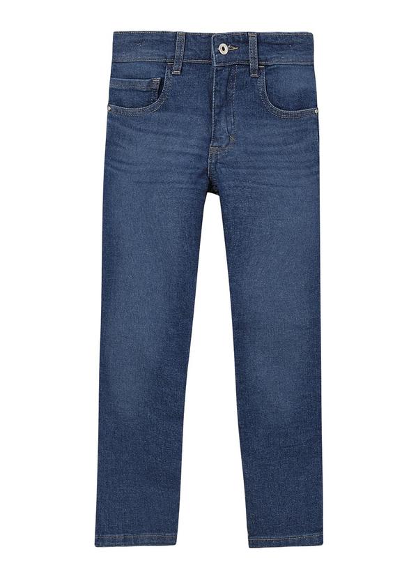 Calça Slim Jeans Estonada Azul
