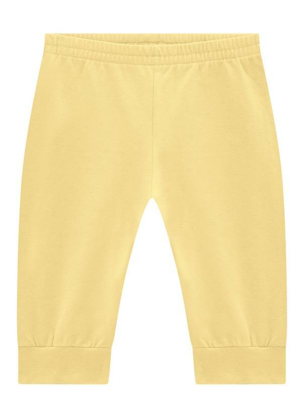 Kit 2 Calças Jogger Bebê Unissex Amarelo