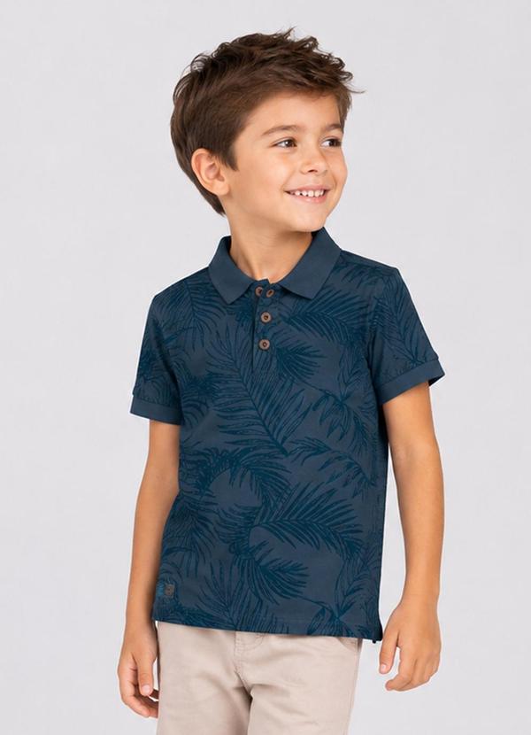 Camila Polo Infantil em Cotton Azul