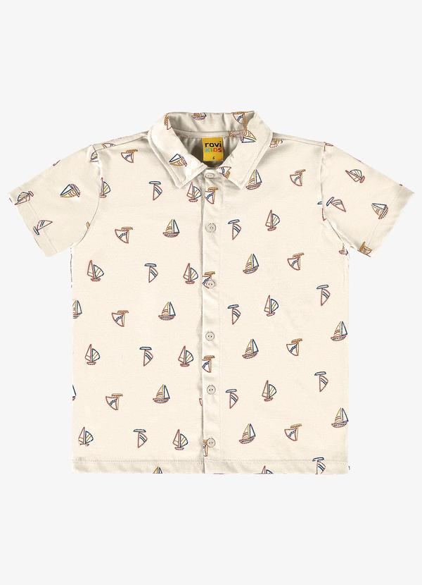 Vista 2 Camisa Bege Rovi Kids Rovi Kids