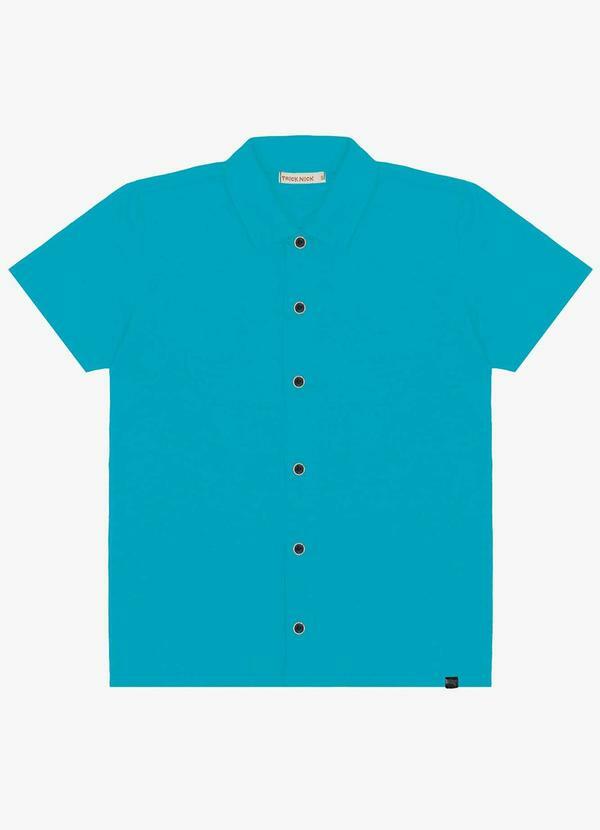 Camisa Infantil com Botões Azul
