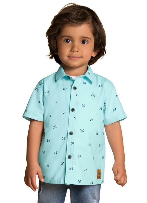Camisa Infantil MeninoAzul