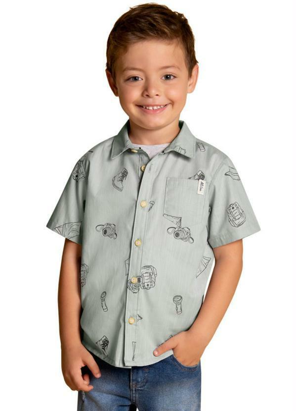 Camisa Infantil MeninoCinza