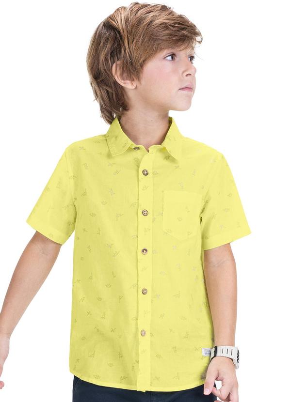 Vista 2 Camisa Infantil Masculina com Botões Cinza Trick Nick Trick Nick
