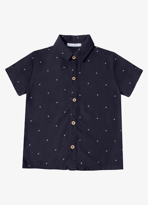 Camisa Infantil Masculina Gola Dupla Azul