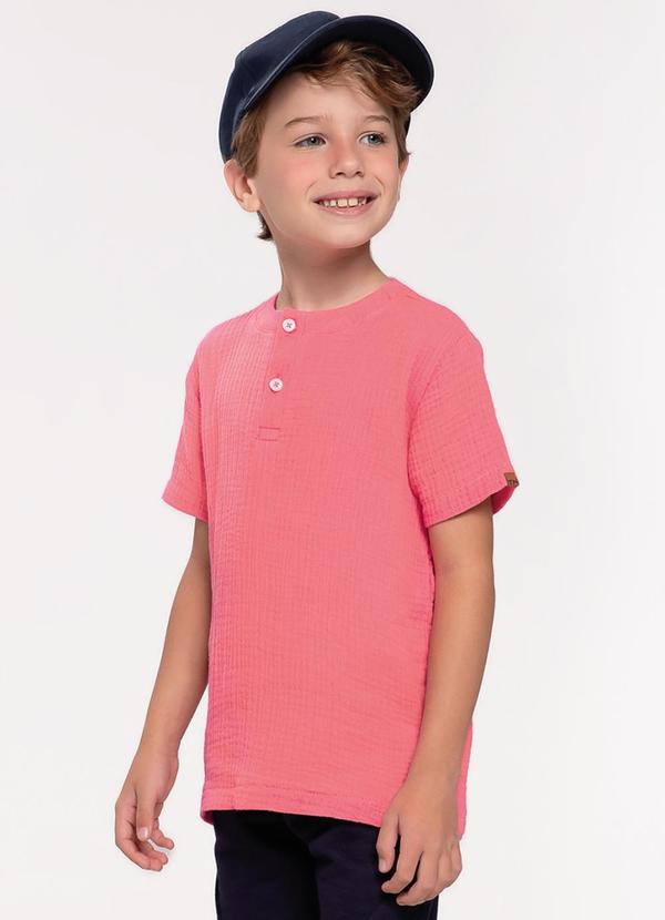 Camisa Infantil Masculina Rosa