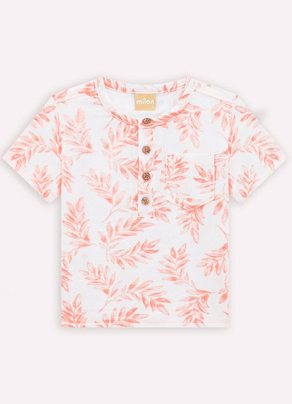 Camisa Infantil Menino Folhagem Milon Off White